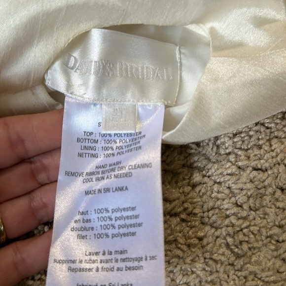 David’s Bridal Flower Girl Dress Sleeveless 2T Tulle Bling - Picture 7 of 7